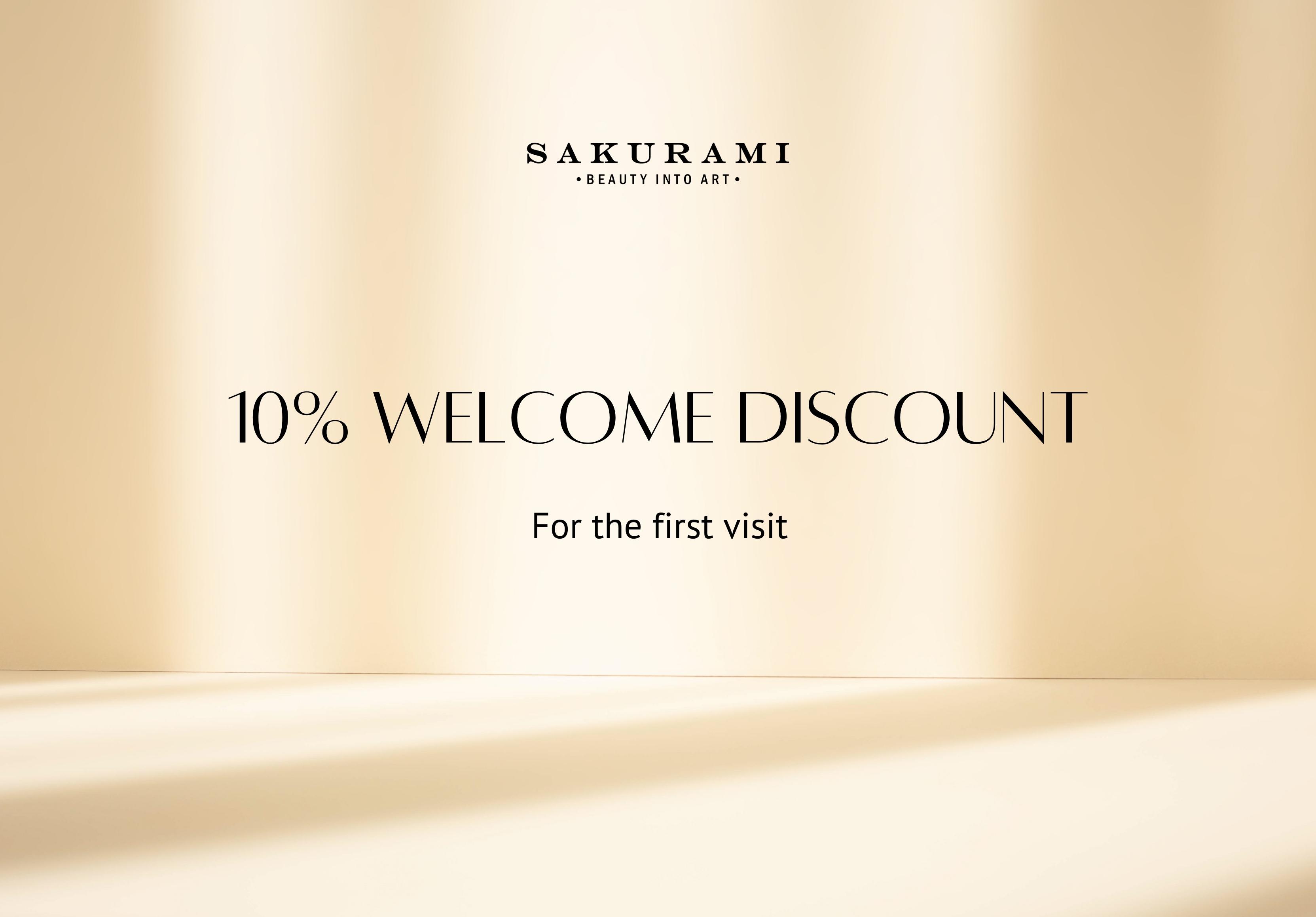10% на первый визит/10% off welcome discount